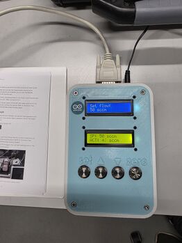 Arduino-controlled MFC regulator.