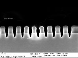 The 30 nm trenches etched 60 seconds