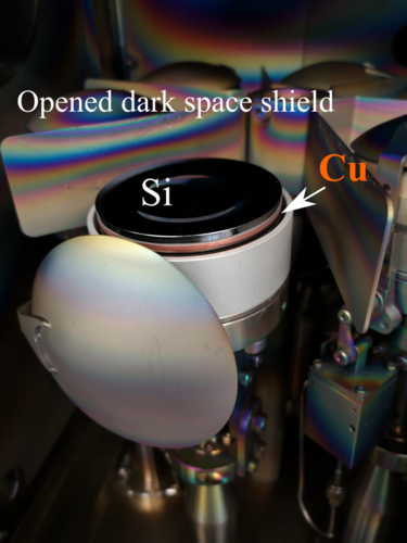 Opened dark space shield is installed.