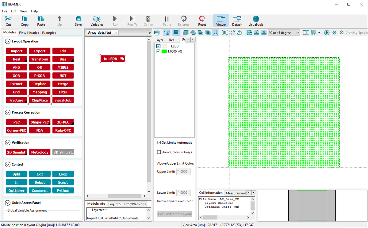 Specific Process Knowledge/Lithography/EBeamLithography/BEAMER - LabAdviser