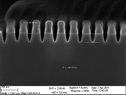 The 30 nm trenches etched 120 seconds