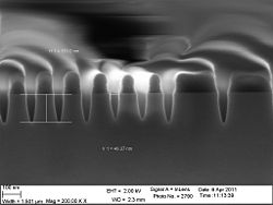 The 30 nm trenches etched 120 seconds