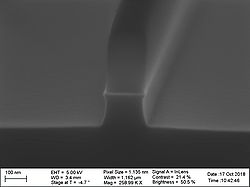 200 nm wide line structure, tetch=25 s