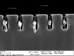 The 60 nm trenches