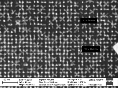 Dots with sub-10nm diameters