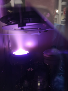 Deposition rate of HfO2 at 150 oC. Substrate: Silicon 6" wafer with native oxide.